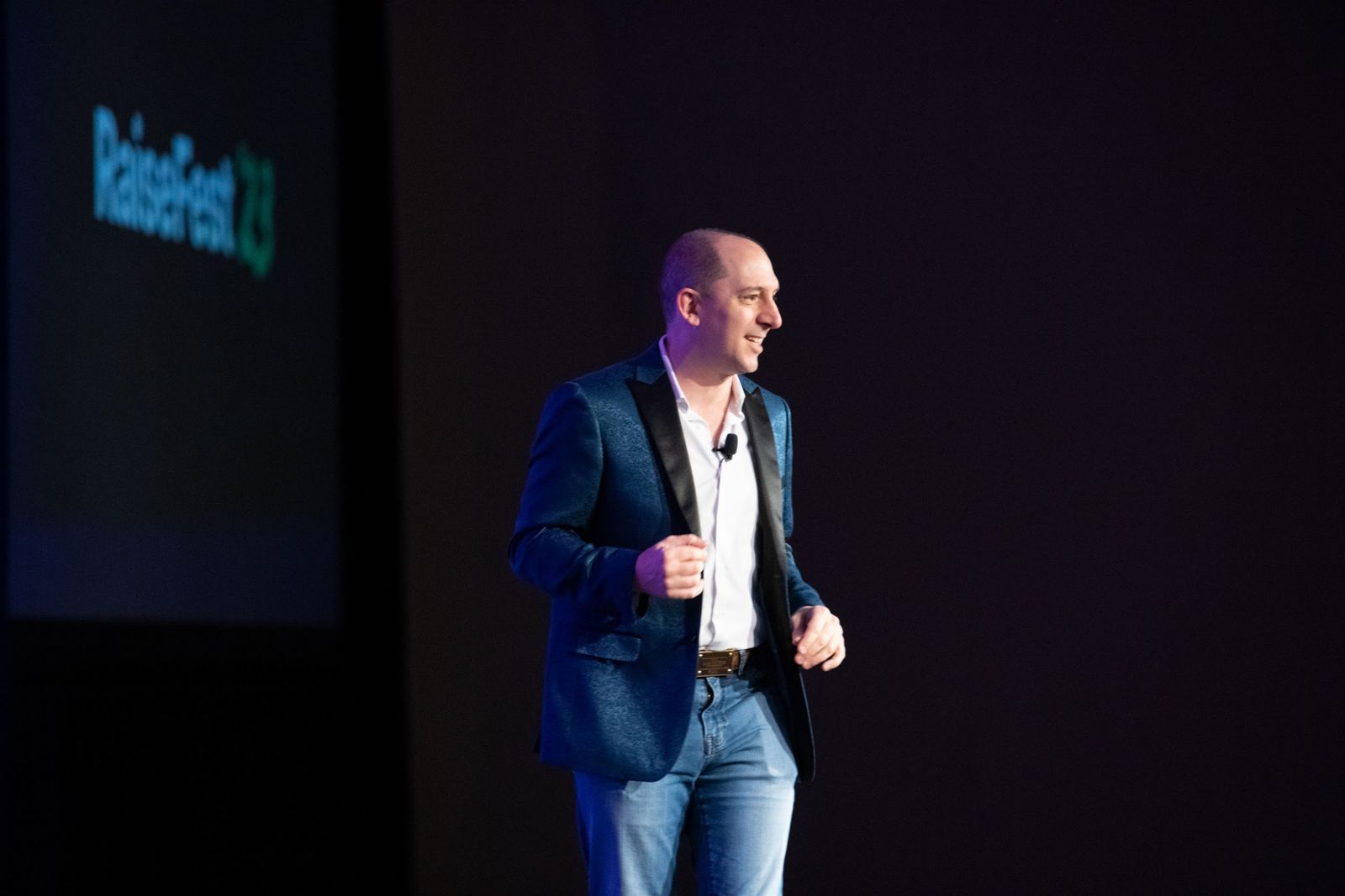 Steve Werner speaking on stage